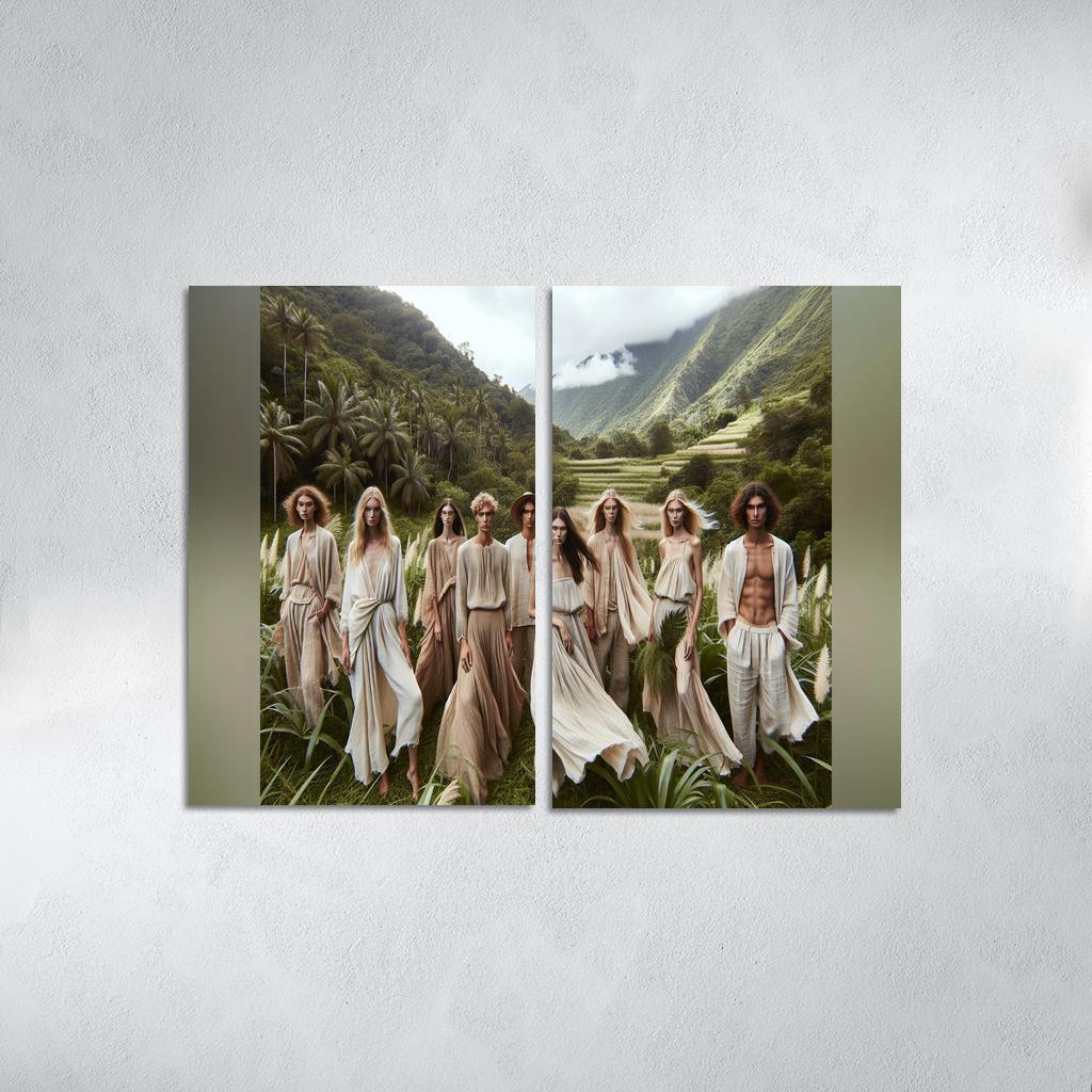 Natural Textures Embracing Imperfection 2 Piece HD Canvas Wall Art-Original Frame