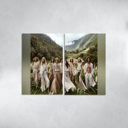 Natural Textures Embracing Imperfection 2 Piece HD Canvas Wall Art-Original Frame