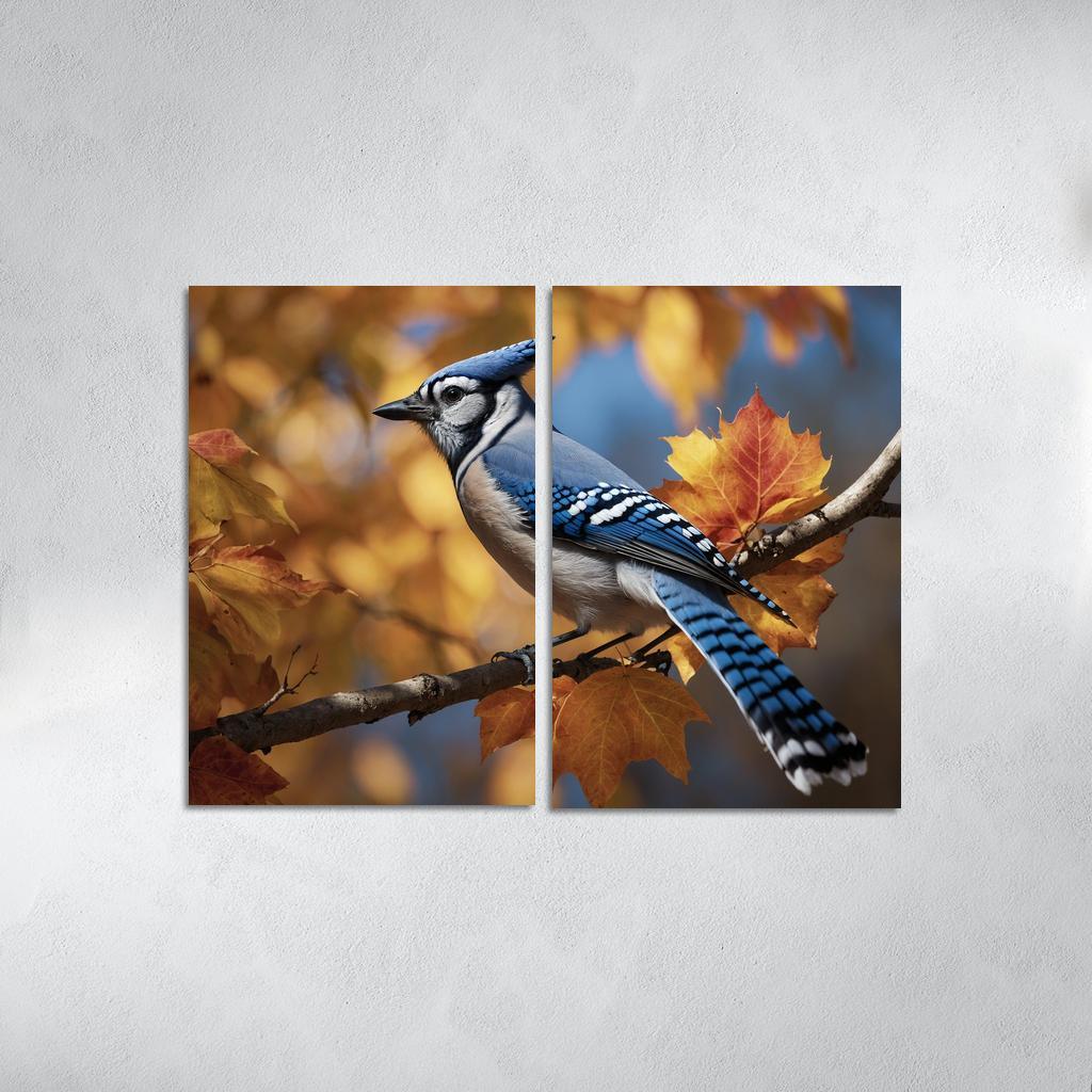 The Vibrant Blue Jay A Feathered Performer Framed Paintings