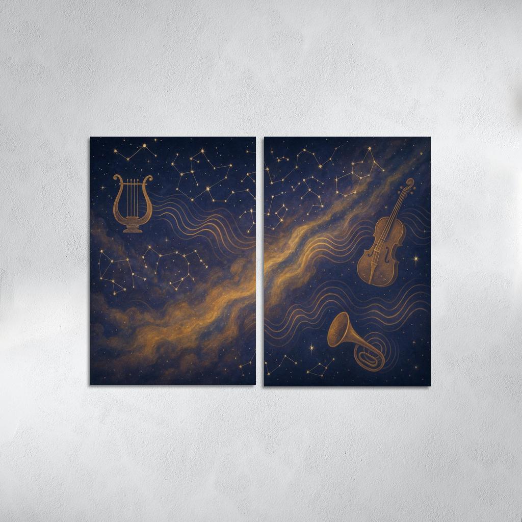 Celestial Symphony Of Inner Horizons Multi-panel Paintings
