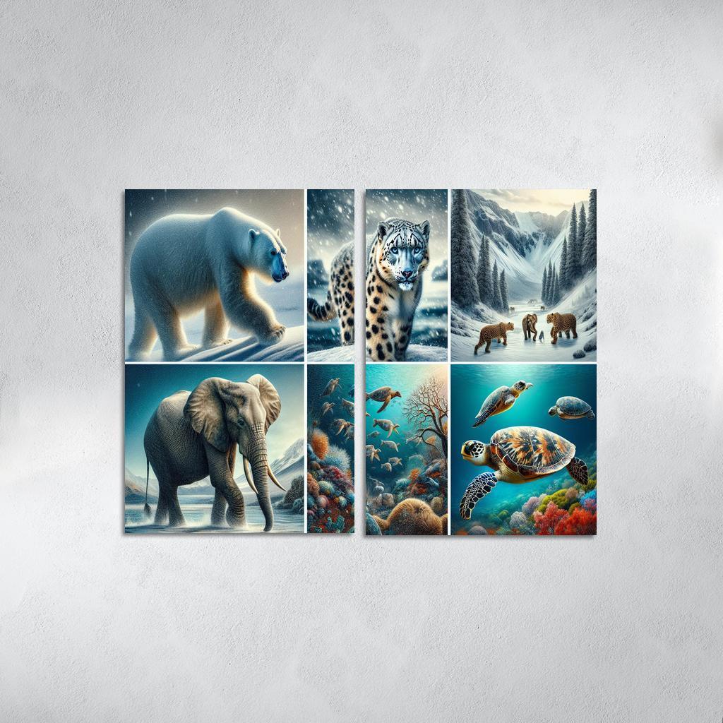 Silent Stories The Plight Of Endangered Species Multi-panel Paintings