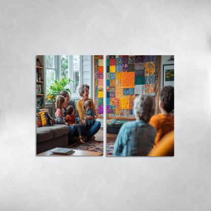 Threads Of Togetherness A Mothers Tapestry Custom Paintings Frame