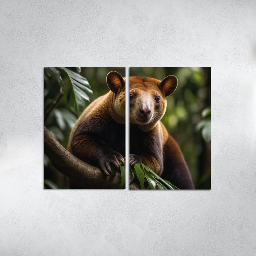 The Agile Tree Kangaroo Climbing Marvel Canvas Paintings Frame