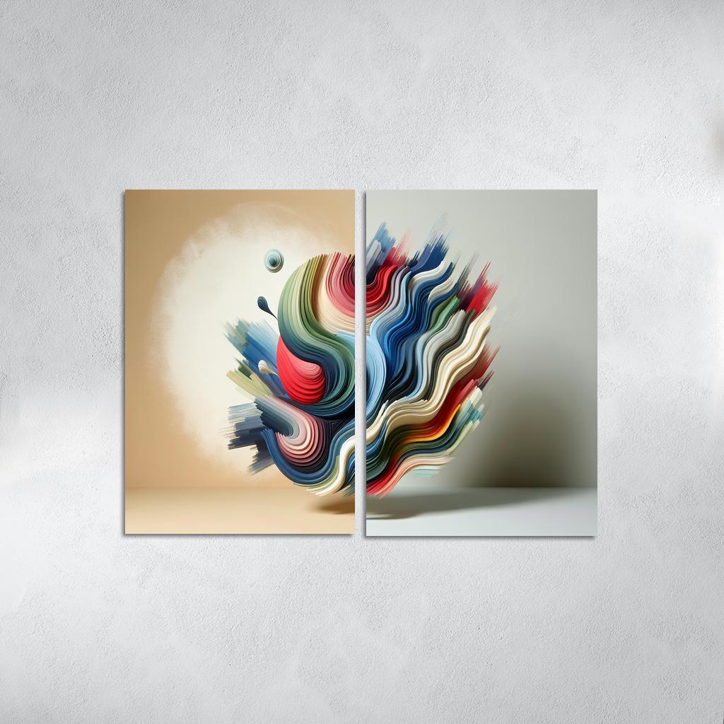 Luminous Acrylic Wall Art 2 Piece HD Canvas Wall Art-Original Frame