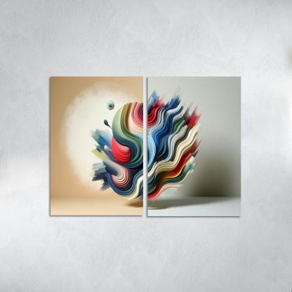 Luminous Acrylic Wall Art 2 Piece HD Canvas Wall Art-Original Frame