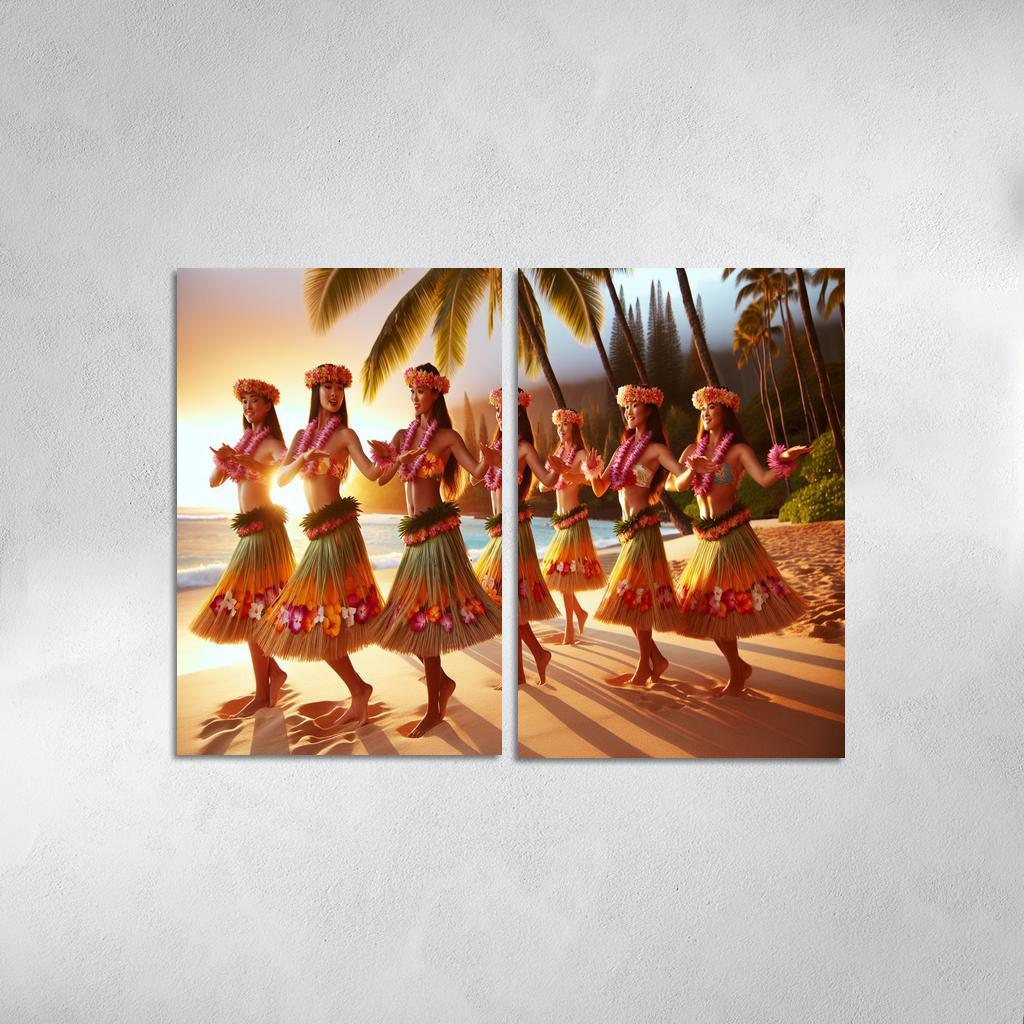 Hula The Dance Of The Hawaiian Islands Modern Paintings Frame