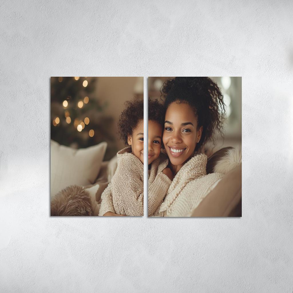 The Warmth Of Her Embrace A Mother's Comfort Canvas Paintings Frame