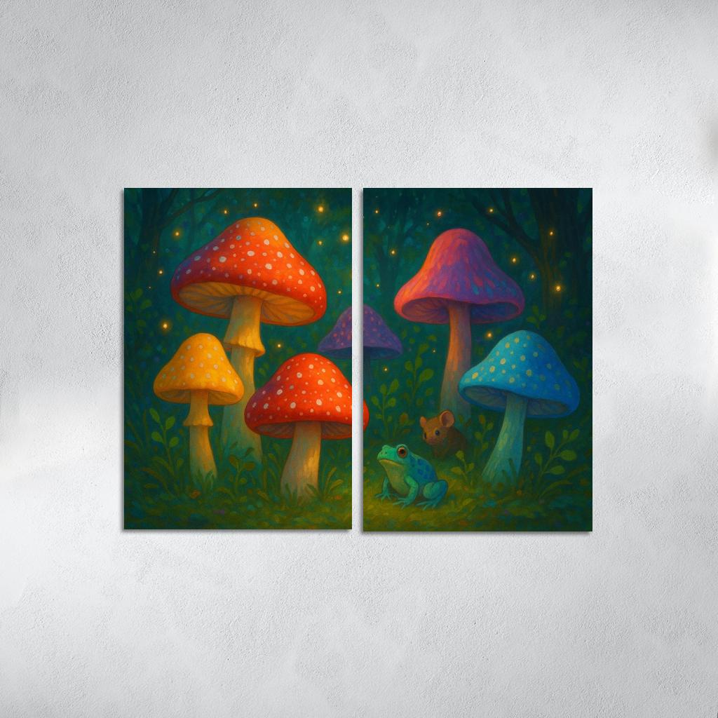 Magic Mushroom Hideaway Premium Artwork Frames