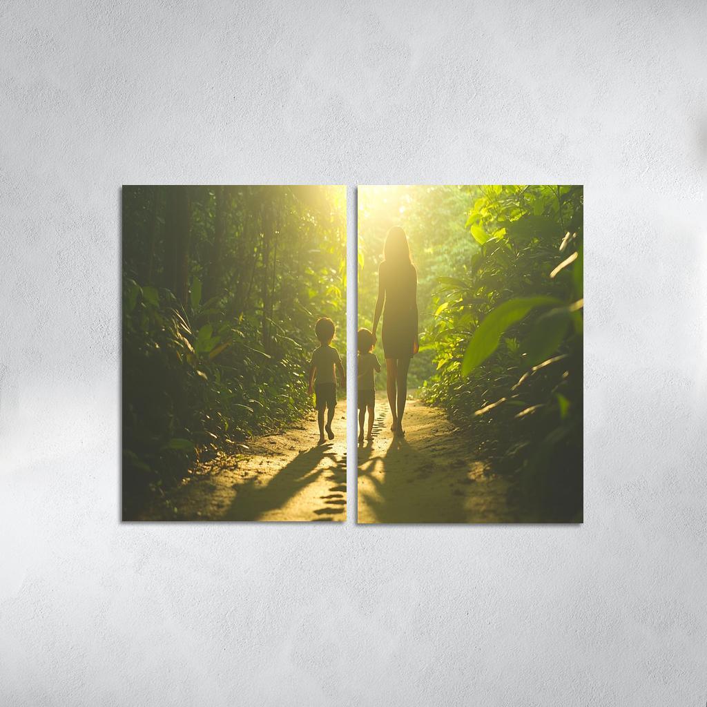 Footprints On The Path A Mothers Guidance Canvas Paintings Frame