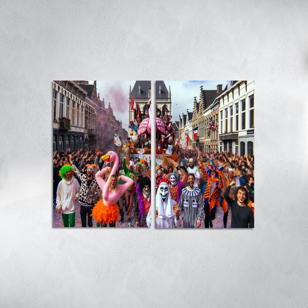 Carnival Of Aalst - Belgium Framed Paintings