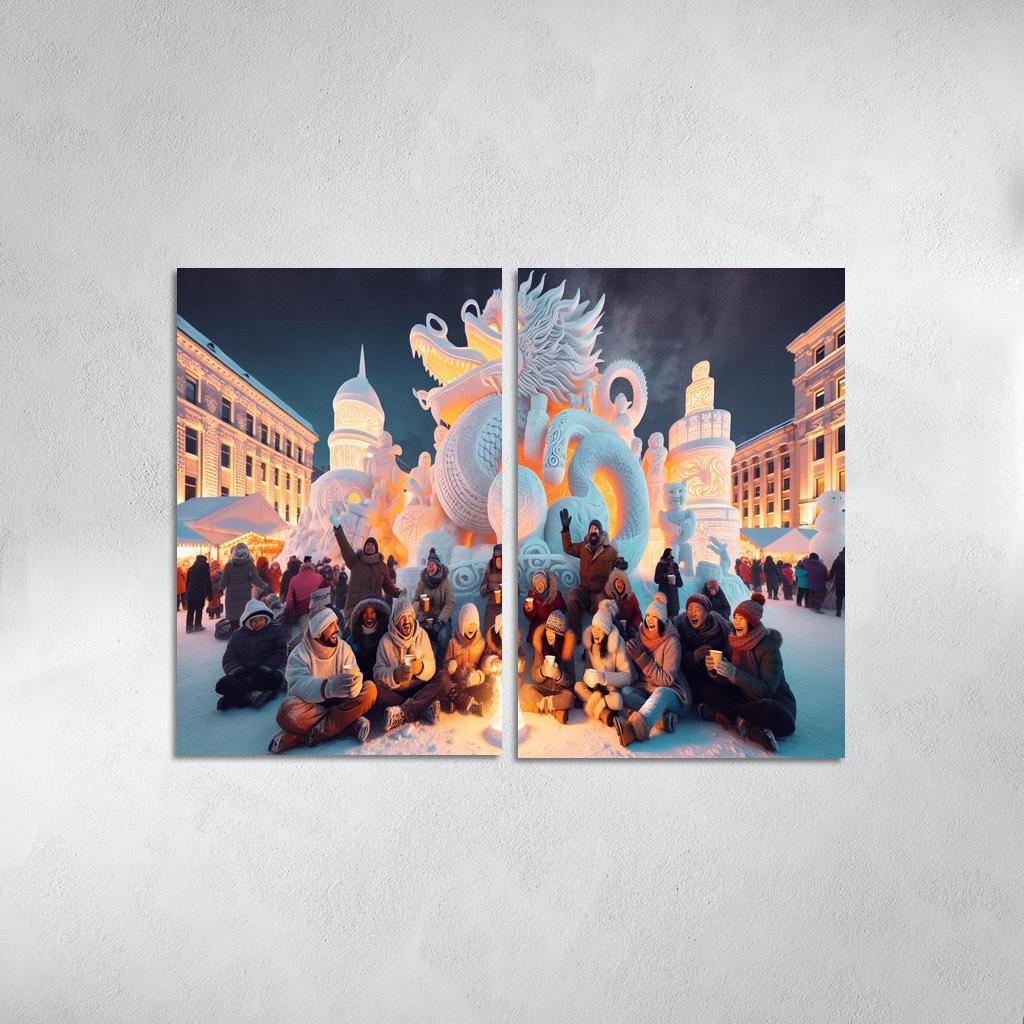 Sapporo Snow Festival Canvas Paintings Frame