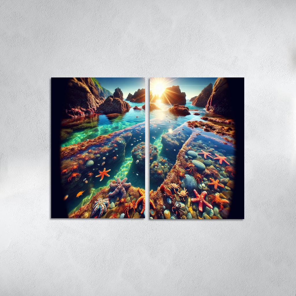 Tranquil Tide Pools Nature's Aquarium Abstract Paintings Frame