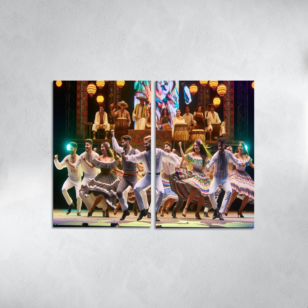 Cumbia The Dance Of Colombian Heritage Modern Paintings Frame