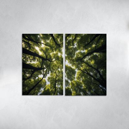 The Ethereal Splendor Of Treetop Canopies Oil Paintings Frame