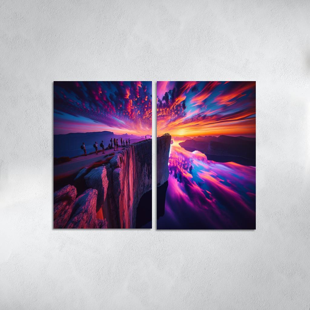 Sunset Ridge Cliffside Viewpoint Art Trends