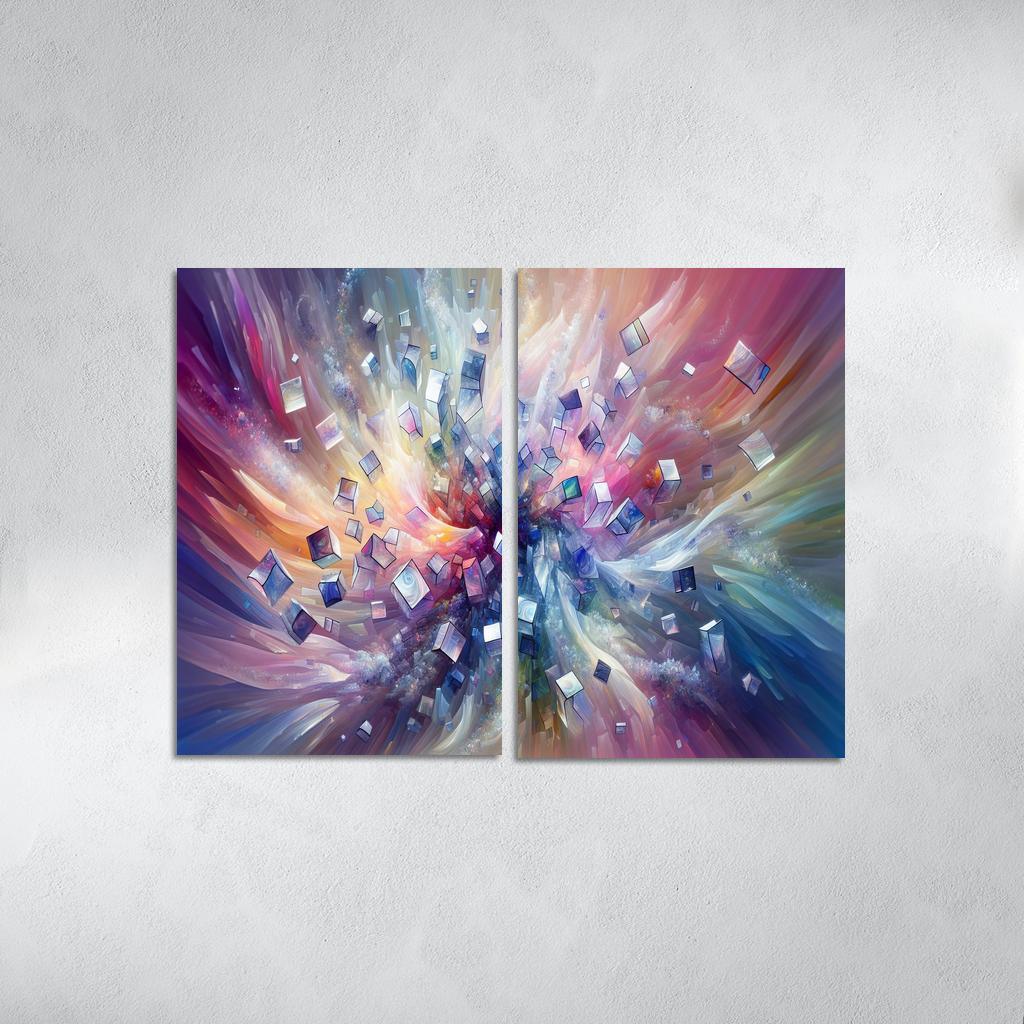 Fragments of Infinity 2 Piece HD Canvas Wall Art-Original Frame
