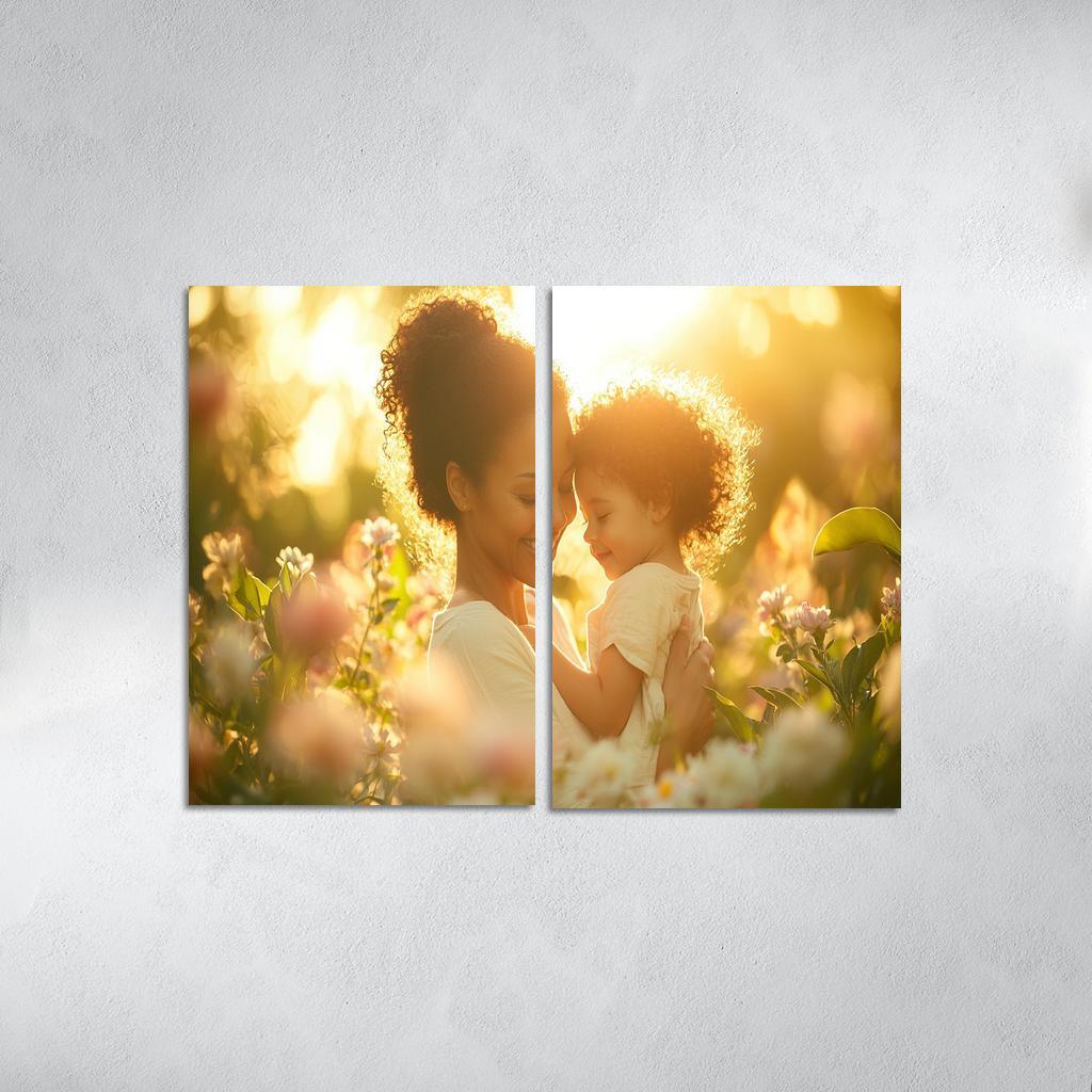 A Mothers Embrace The Essence Of Safety Custom Paintings Frame