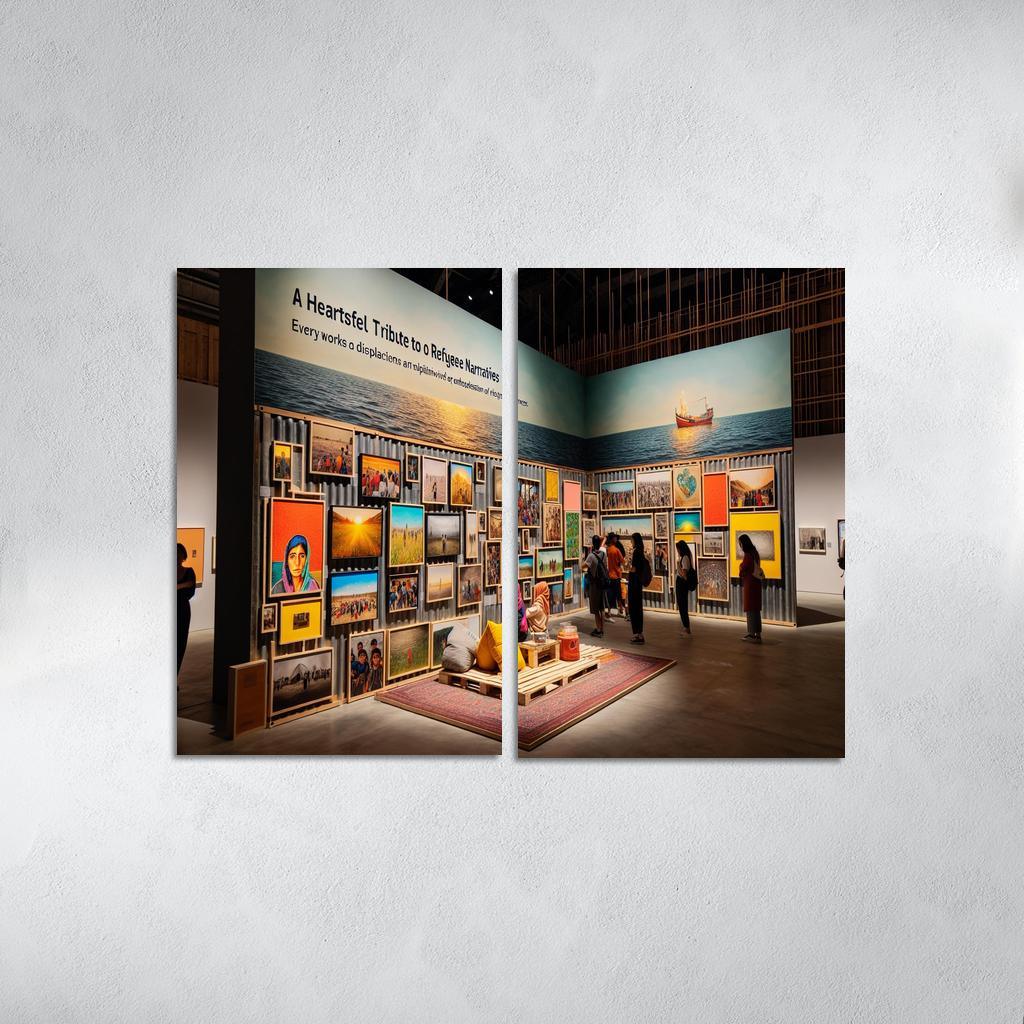 Reflections Of Resilience Art On Refugee Experiences Framed Paintings