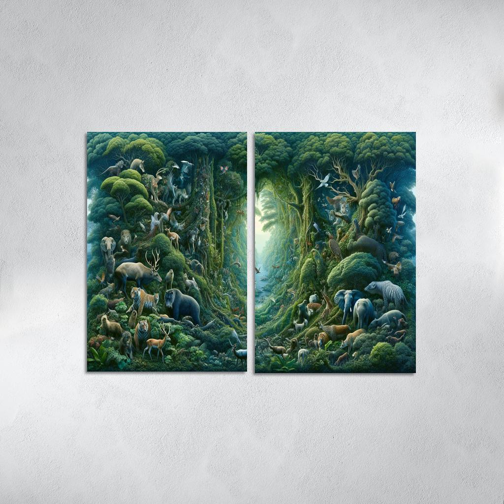 Nature's Call Advocating For Biodiversity Preservation Multi-panel Paintings