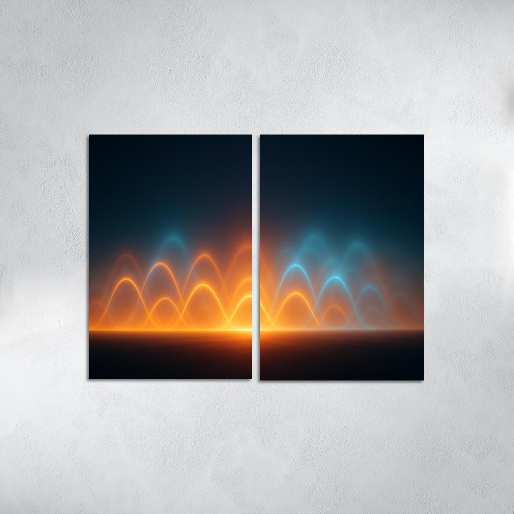 Pulse Of Transient Horizons Oil Paintings Frame