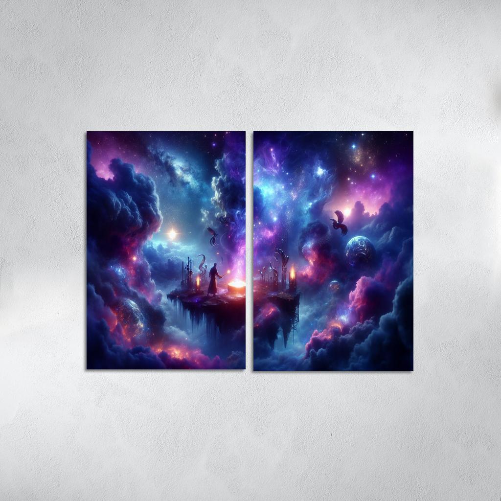 The Arcane Starforge 2 Piece HD Canvas Wall Art-Original Frame