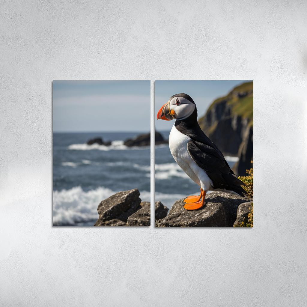 The Magnificent Puffin The Clown Of The Sea Custom Paintings Frame