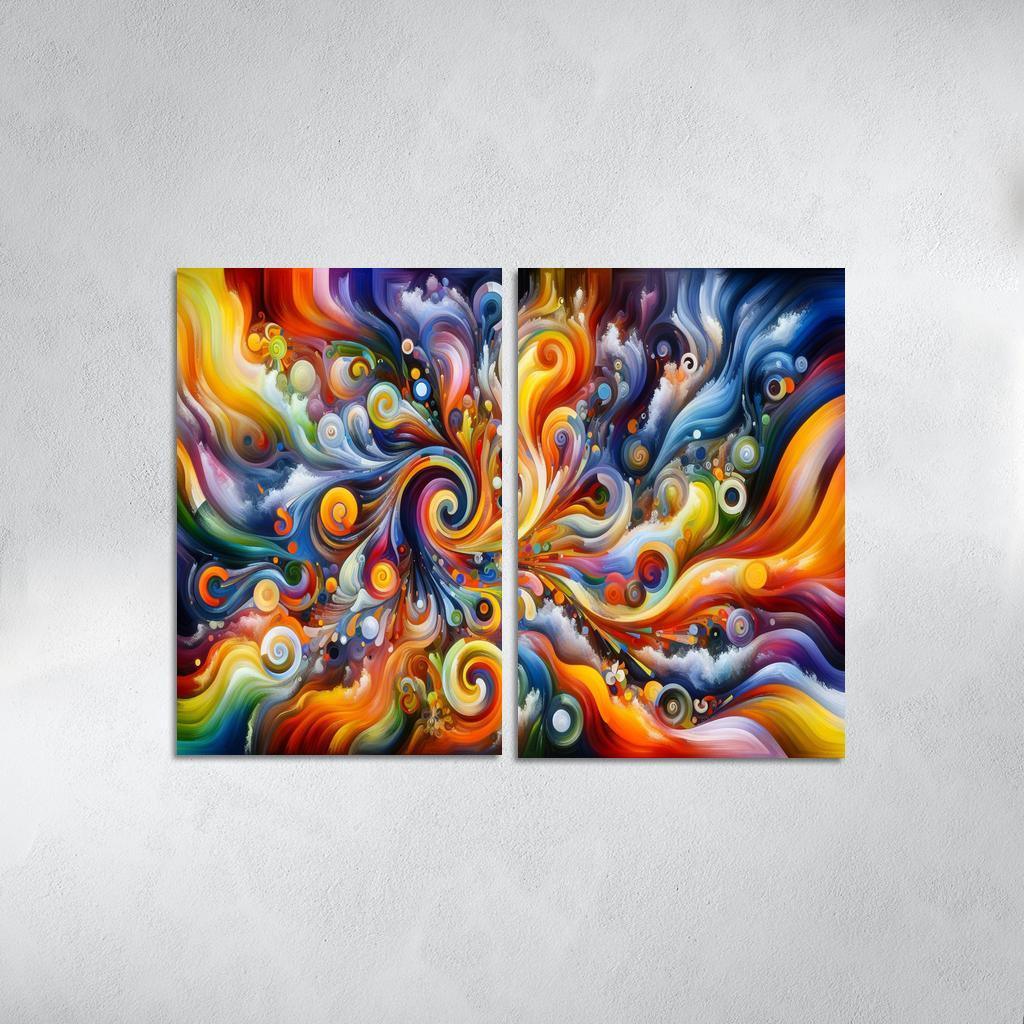 Essence of Untamed Imagination 2 Piece HD Canvas Wall Art-Original Frame