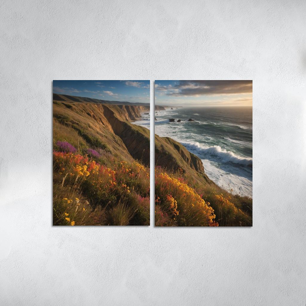 The Majestic Bluffs Of Ocean Edge Modern Paintings Frame