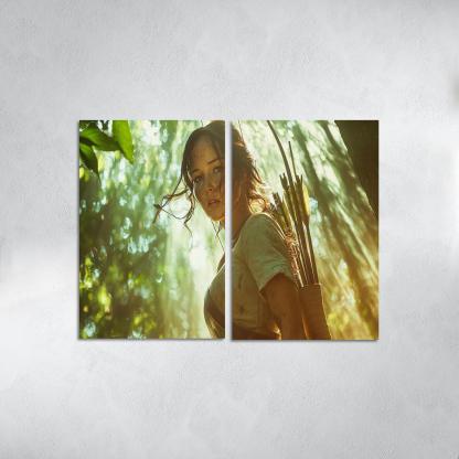 Jennifer Lawrence Fearless In The Hunger Games Arena Framed Paintings