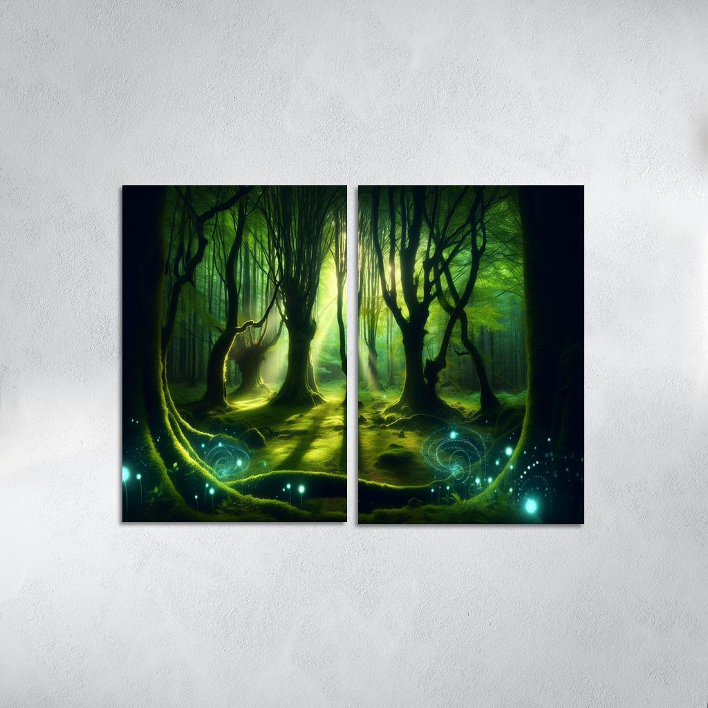 The Whispering Glade 2 Piece HD Canvas Wall Art-Original Frame