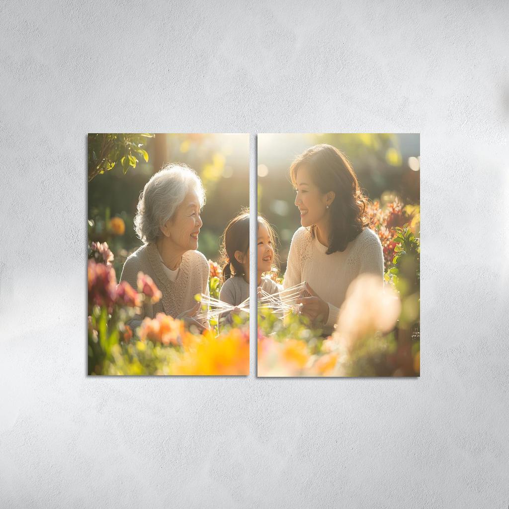 Threads Of Connection Weaving Love Through Generations Framed Paintings