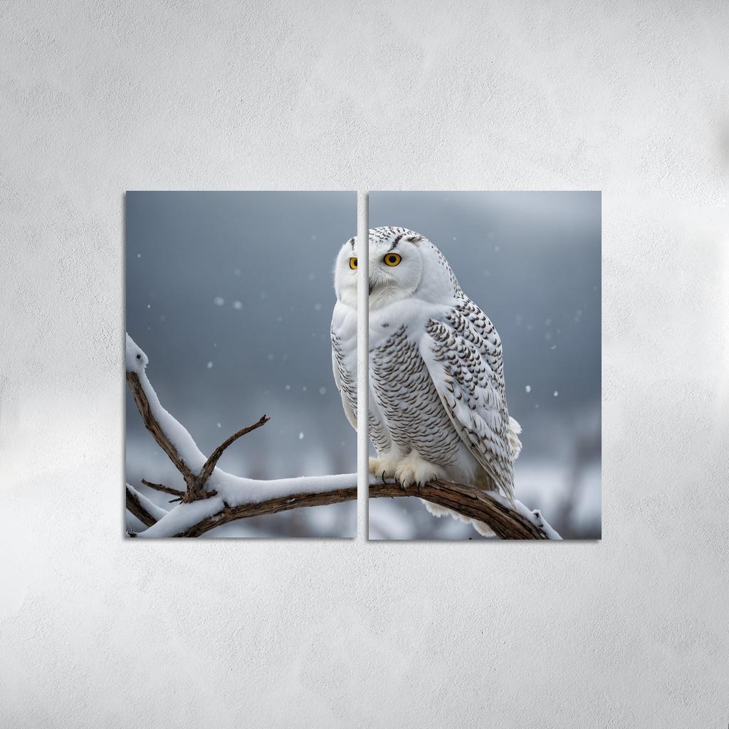 The Graceful Snowy Owl In The Arctic Framed Paintings
