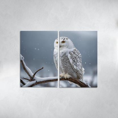 The Graceful Snowy Owl In The Arctic Framed Paintings