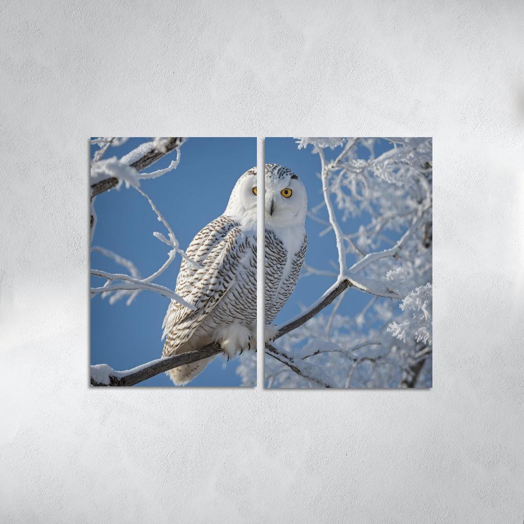 The Enchanting Snowy Owl In The Arctic Canvas Paintings Frame