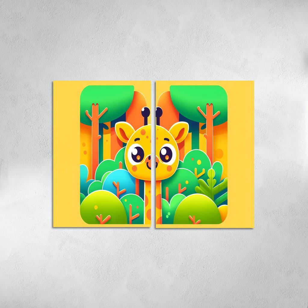 Giggling Giraffe Surprise Premium Artwork Frames