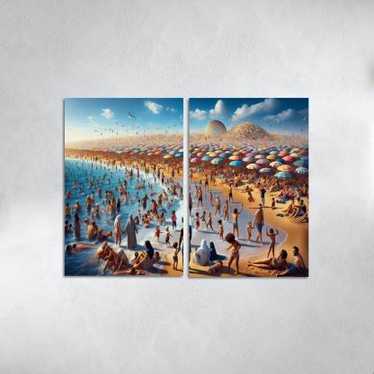 Sun-kissed Shore Custom Paintings Frame