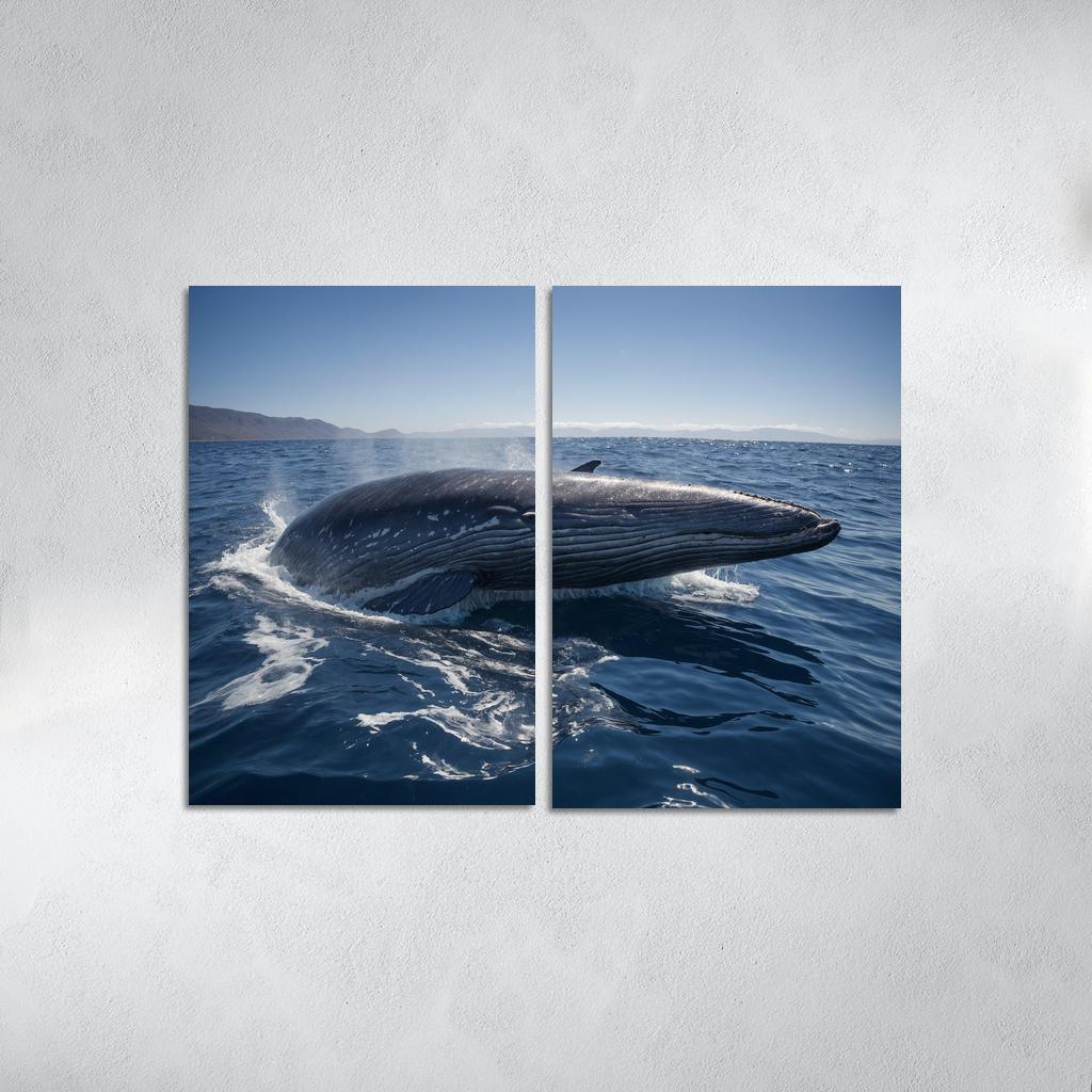 The Enigmatic Blue Whale The Largest Creature On Earth Custom Paintings Frame