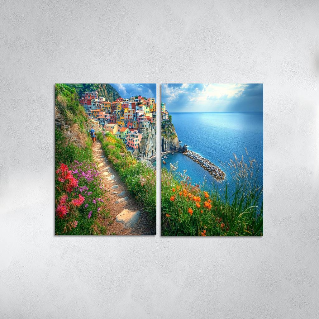 Hiking The Cinque Terre Trails Abstract Paintings Frame