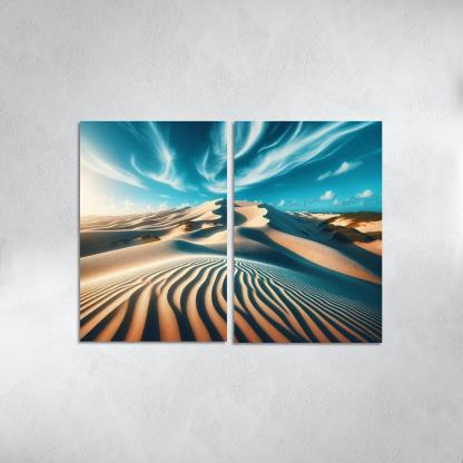 Sunlit Dunes Windswept Beauty Multi-panel Paintings