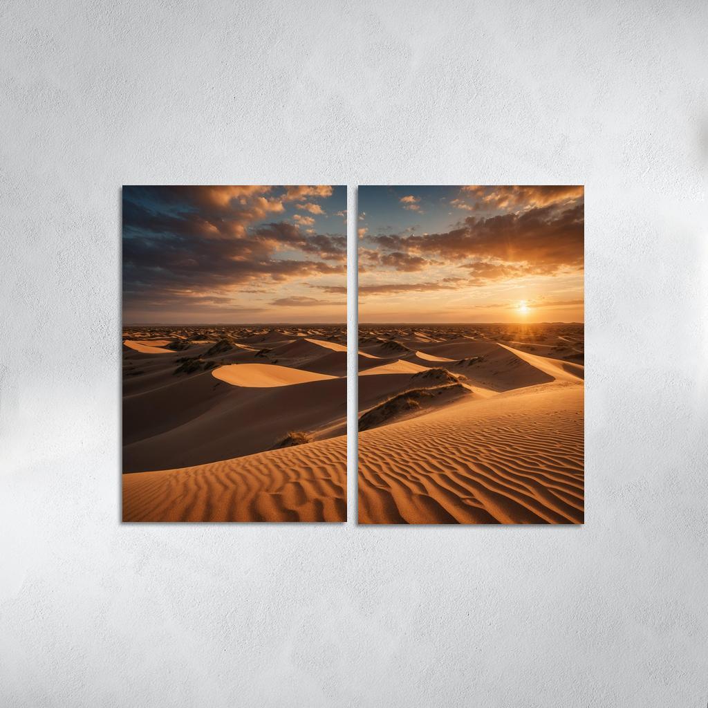 The Radiant Dunes Of Amber Sands Modern Paintings Frame