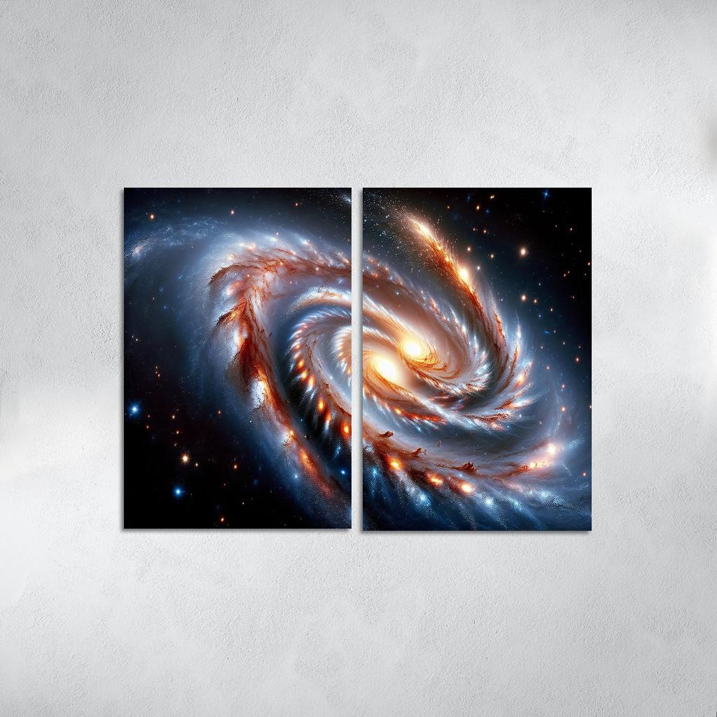 The Significance Of Galaxy Collisions Abstract Paintings Frame