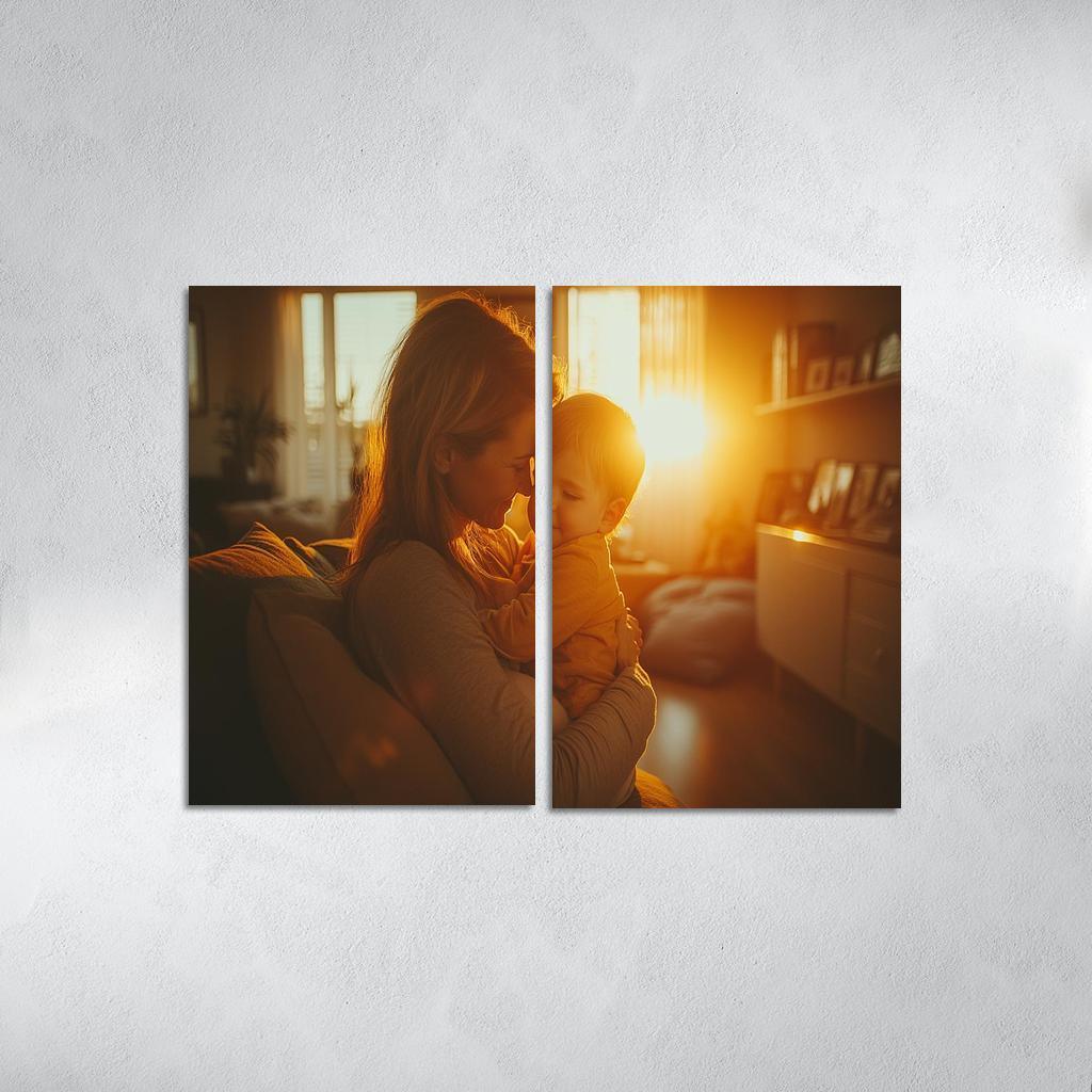 The Strength Of Her Embrace A Safe Haven Custom Paintings Frame