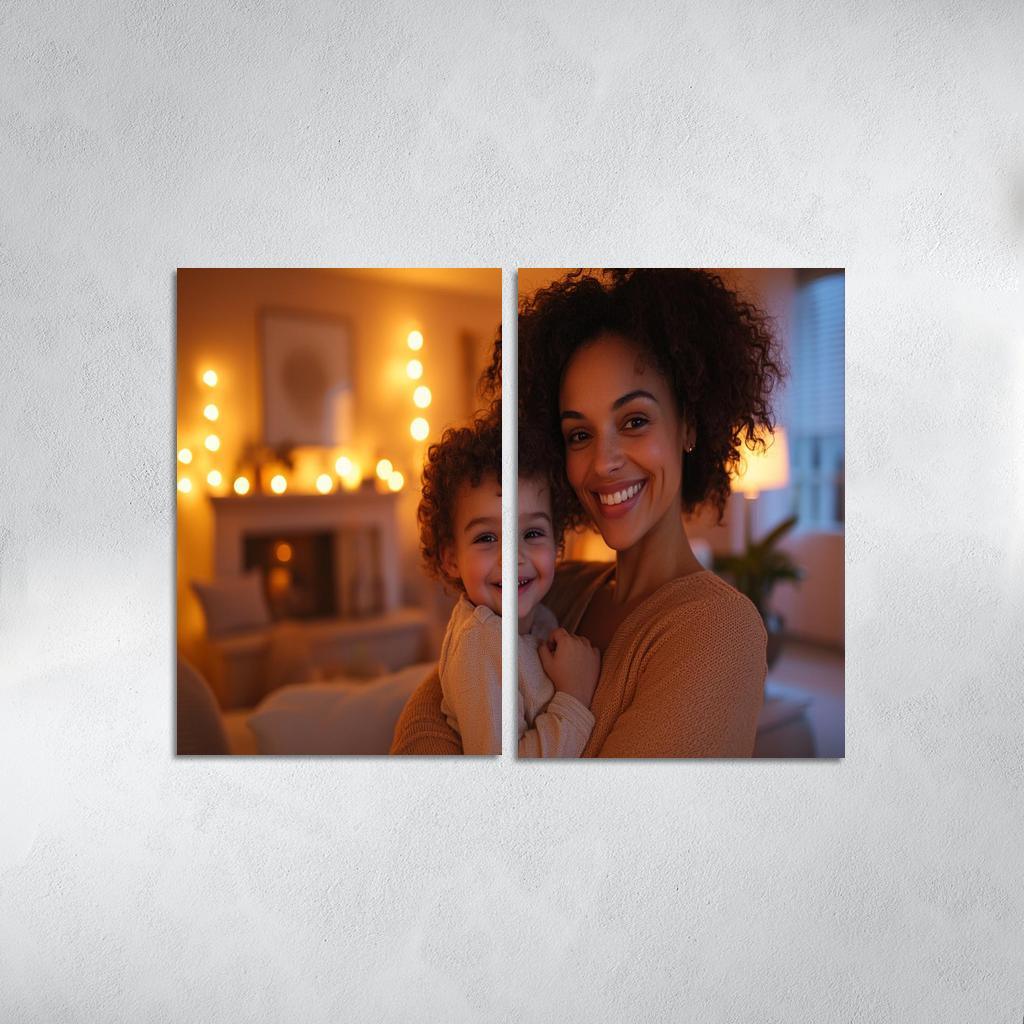 The Heart Of The Family A Mothers Embrace Canvas Paintings Frame