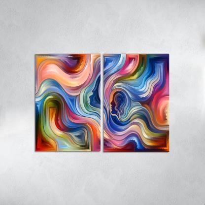 Chronicles of Emotion 2 Piece HD Canvas Wall Art-Original Frame