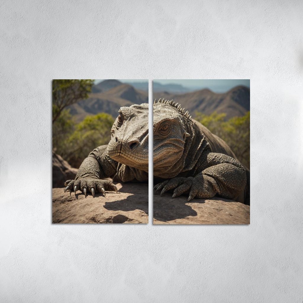 The Enigmatic Komodo Dragon King Of The Lizards Canvas Paintings Frame