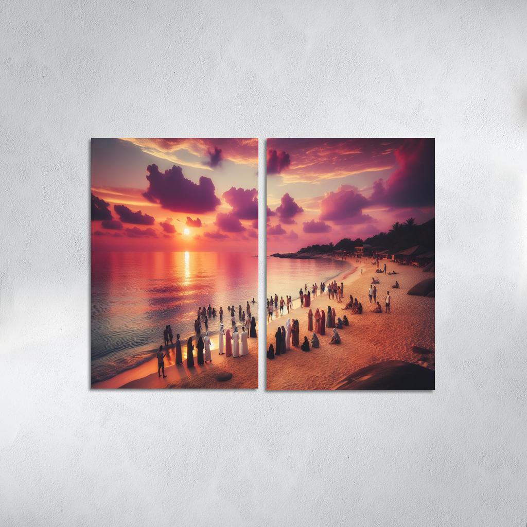 Sunset Glade Evening Retreat Abstract Paintings Frame