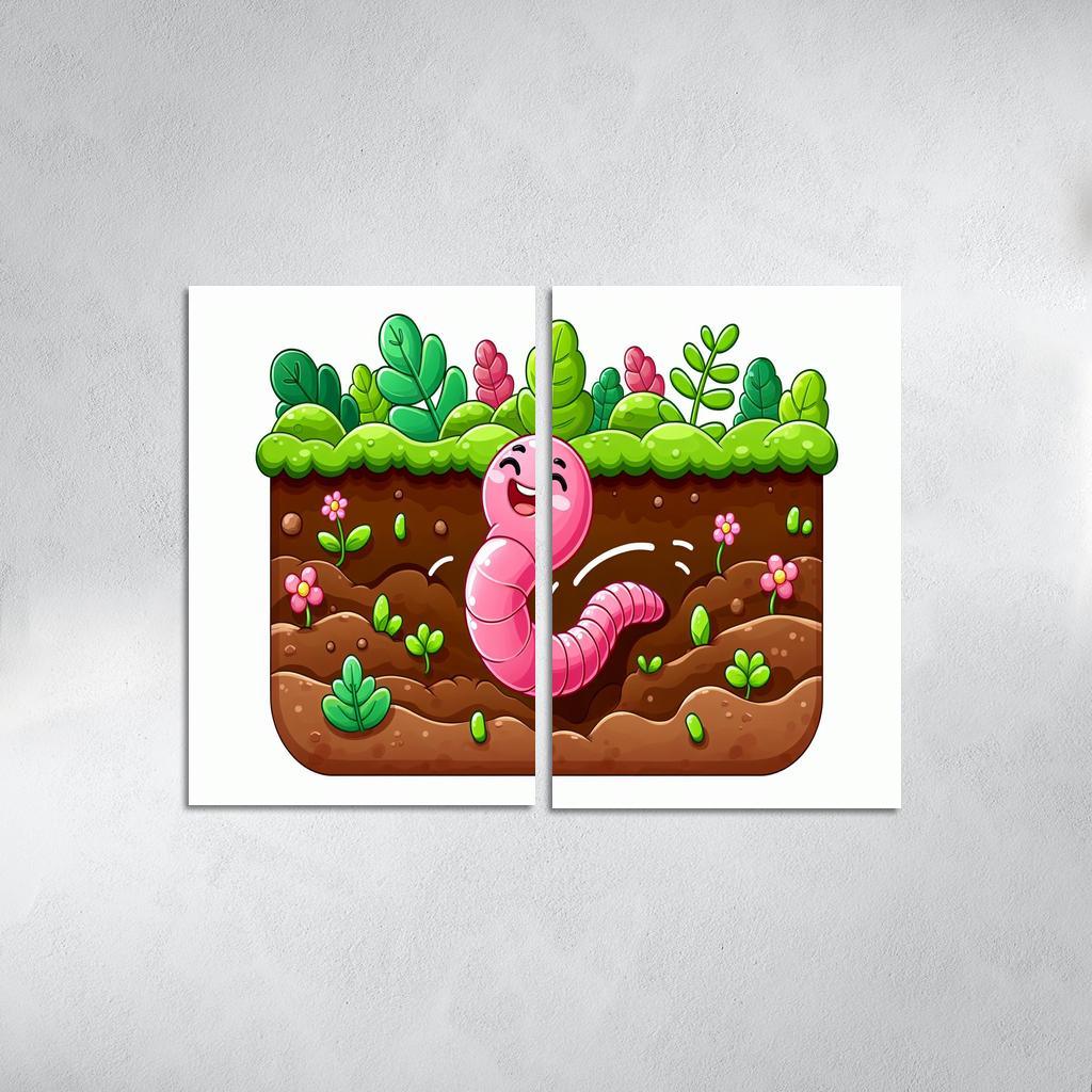 Wiggly Worm Modern Paintings Frame