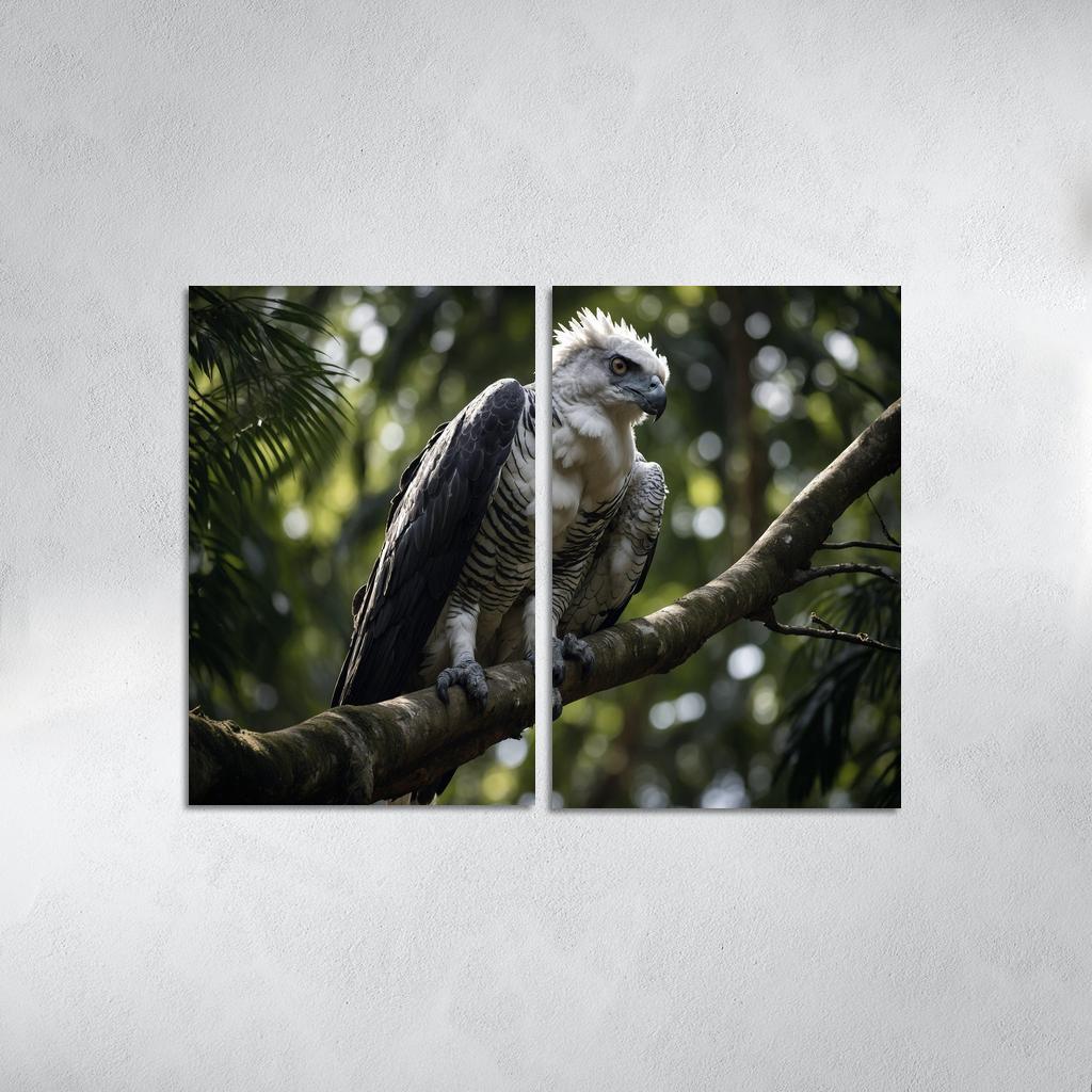 The Regal Harpy Eagle Master Of The Forest Canopy Modern Paintings Frame