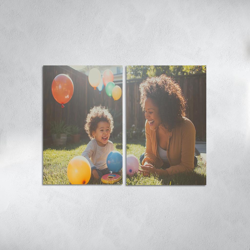 The Echo Of Her Laughter A Mothers Joy Canvas Paintings Frame