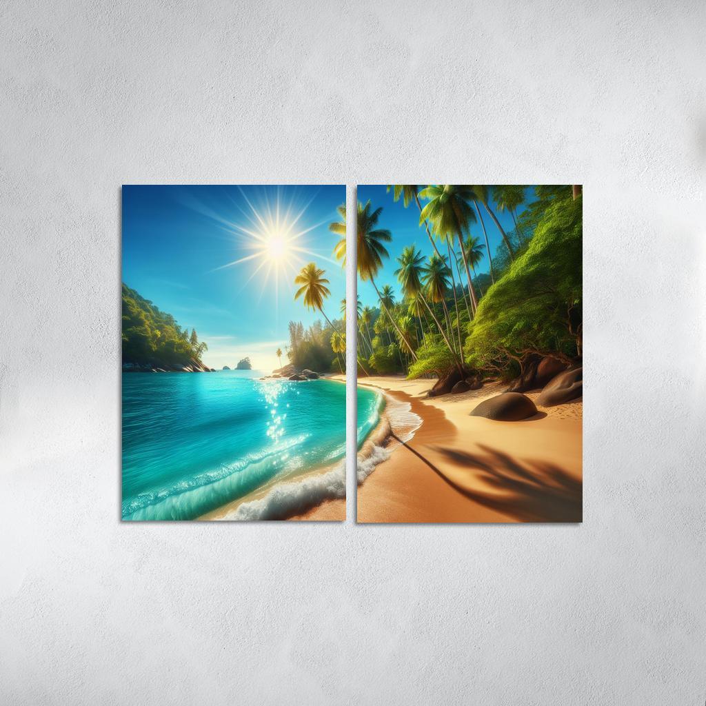 Secluded Oasis Beach Premium Artwork Frames